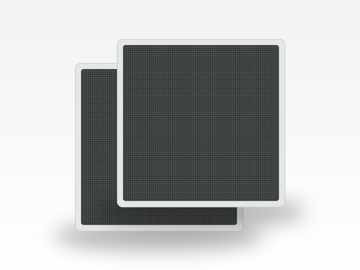 CA-300 프리필터 망 2장, 검은 폴리에스터 망과 흰 프레임